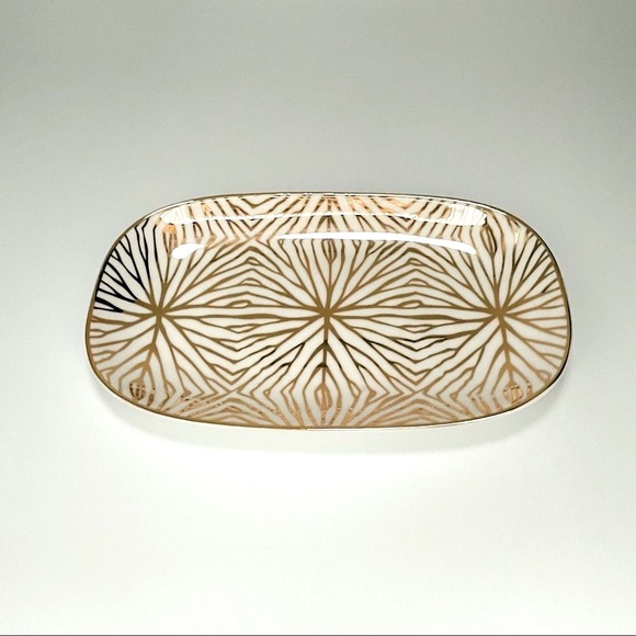 NEW Talianna of NY Tray — Lily Pad Ceramic Tray — 24K Detail - Picture 3 of 6